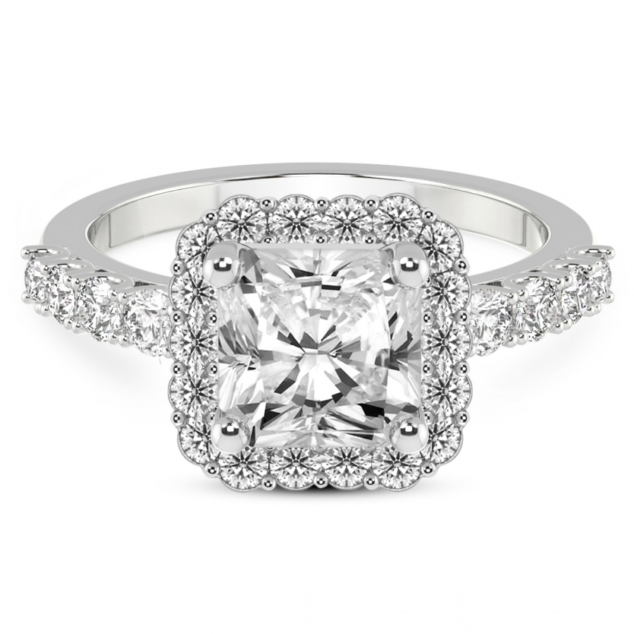 Vionna Round Halo Lab Diamond Ring