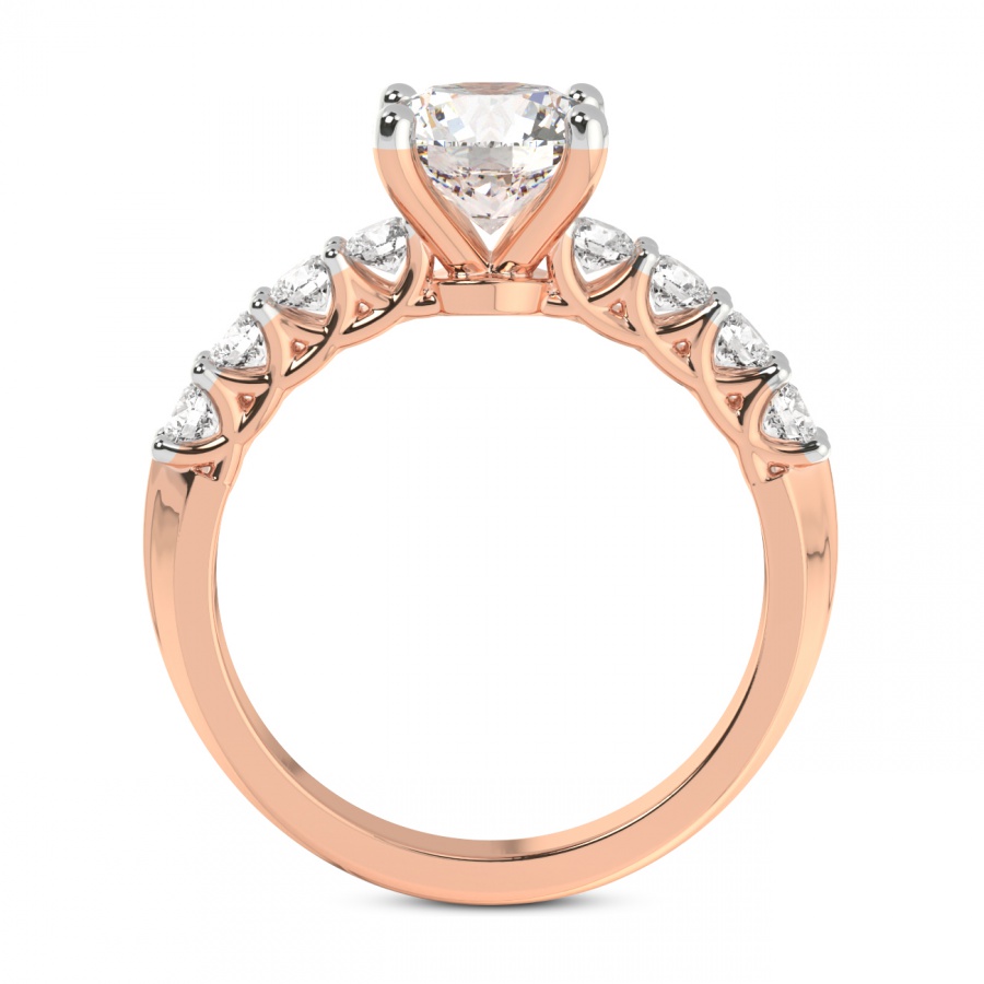 Cassidy Entwined Prongs Diamond Ring Side View