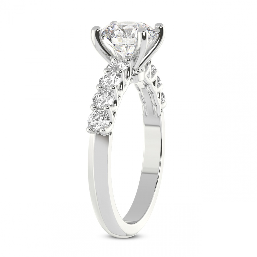 Cassidy Entwined Prongs Diamond Ring Side Left View