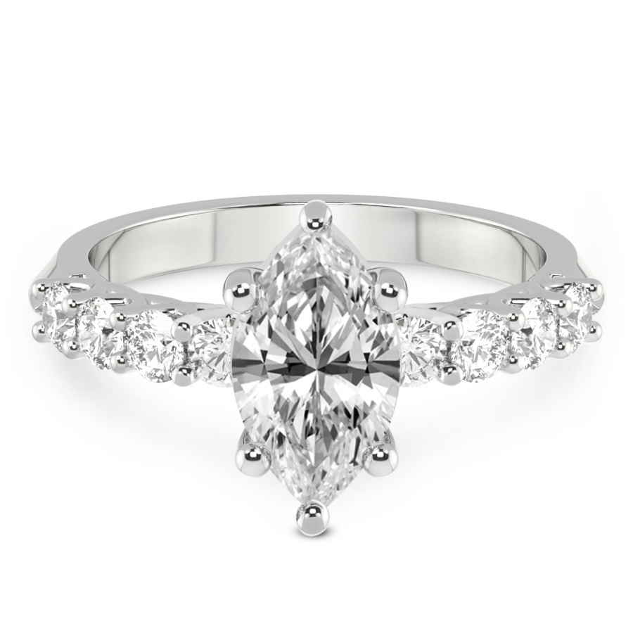 Selena Gomez Entwined Prongs Lab Diamond Ring left view