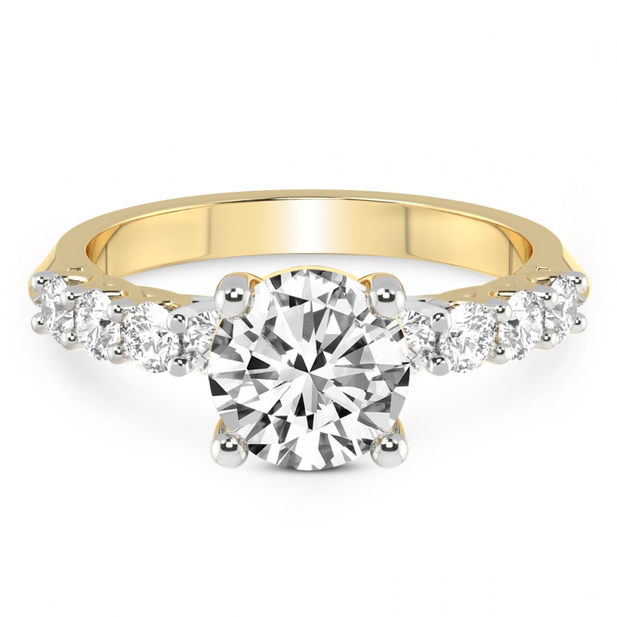 Cassidy Entwined Prongs Diamond Ring Front View