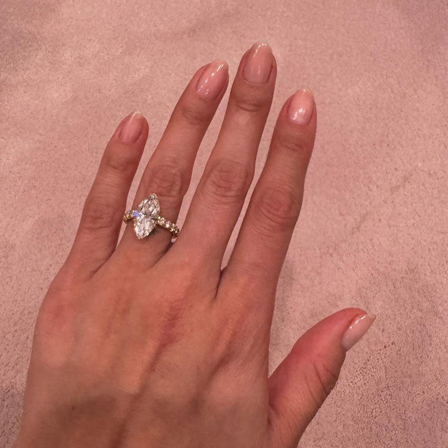 Selena Gomez Entwined Prongs Lab Diamond Ring front view