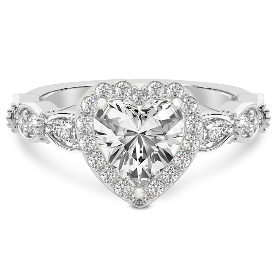 Micaela Halo Lab Diamond Ring front view