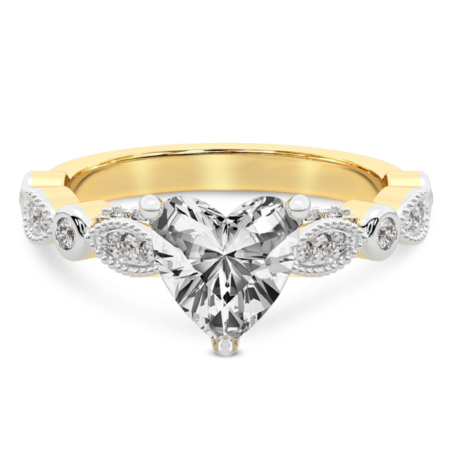 Larisa Side Stone Lab Diamond Ring front view
