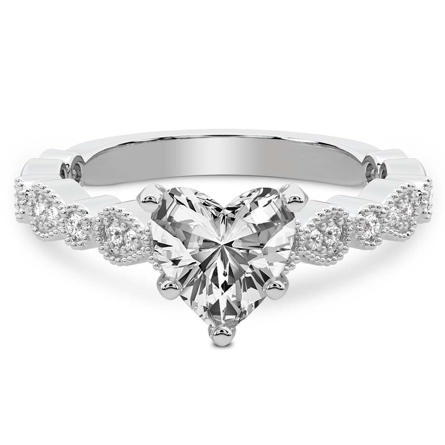 Filippa Milgrain Lab Diamond Ring front view