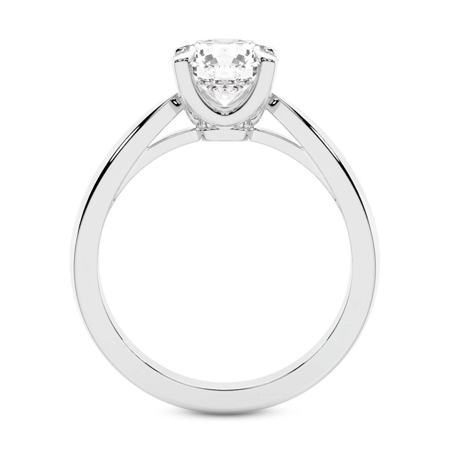 Platinum Azalea Classic Solitaire 2mm Lab Diamond Ring side right image one