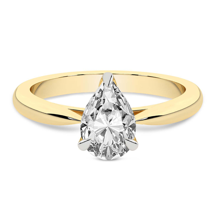 Azalea Classic Solitaire 2mm Lab Diamond Ring front view