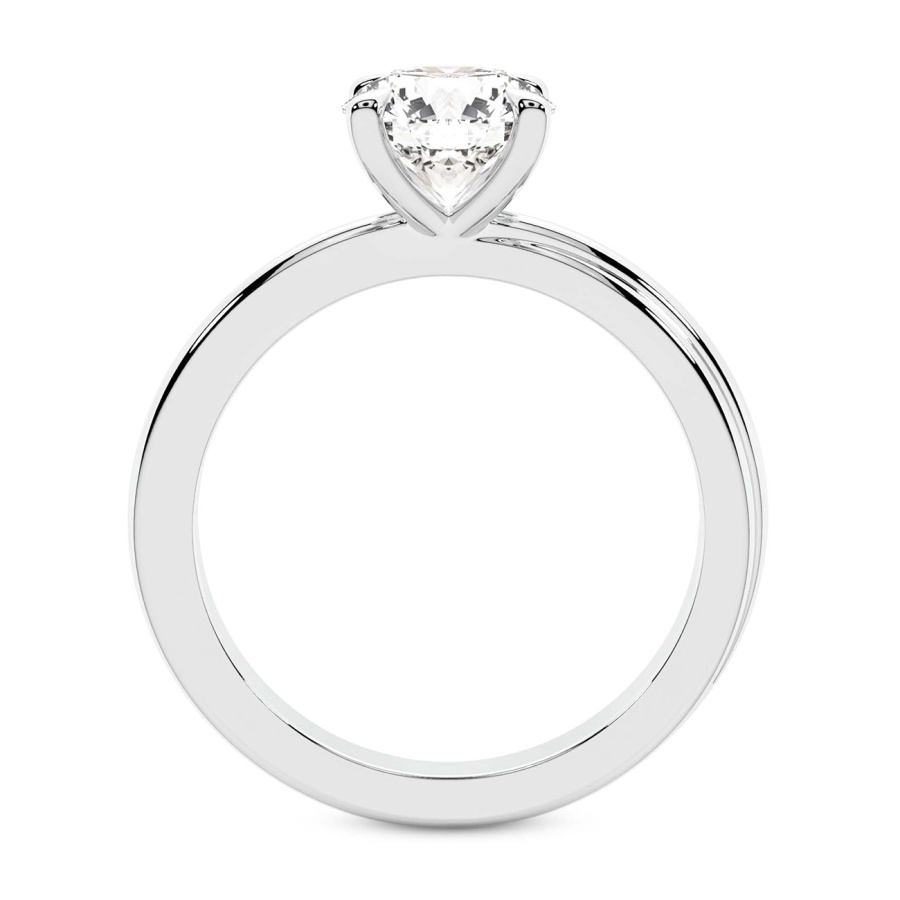 14kt White Gold Juniper Crossover Solitaire Lab Diamond Ring side right image one