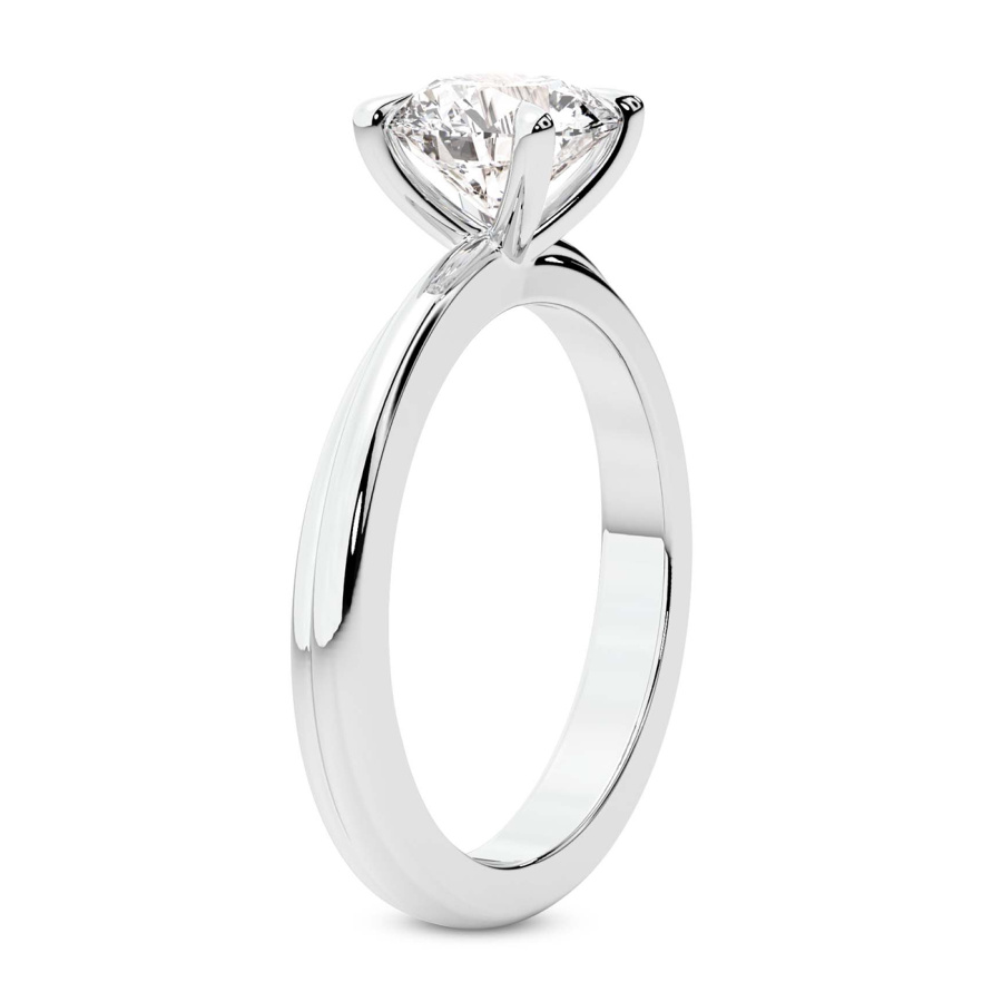 14kt White Gold Juniper Crossover Solitaire Lab Diamond Ring standing product image one