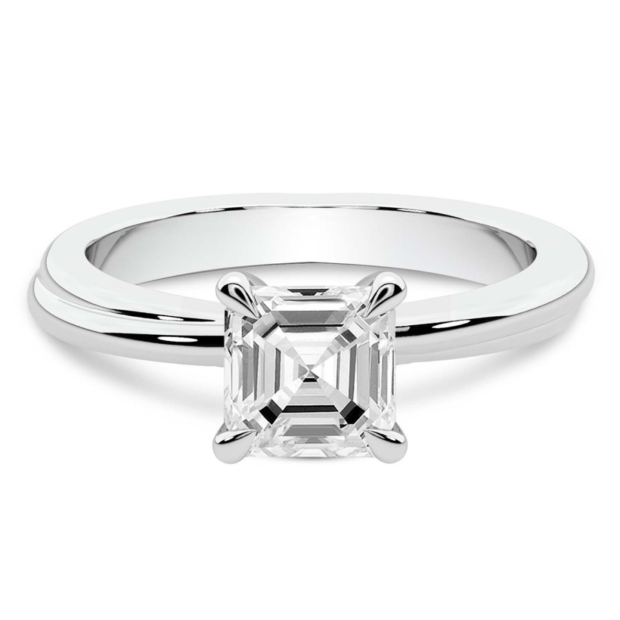 Juniper Crossover Solitaire Lab Diamond Ring front view