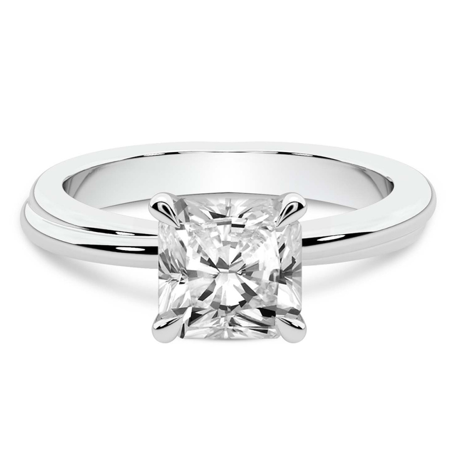 Juniper Crossover Solitaire Lab Diamond Ring front view