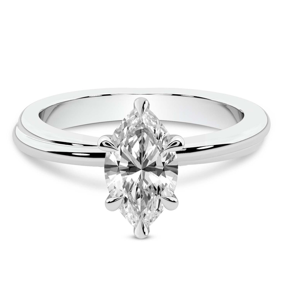 Juniper Crossover Solitaire Lab Diamond Ring front view