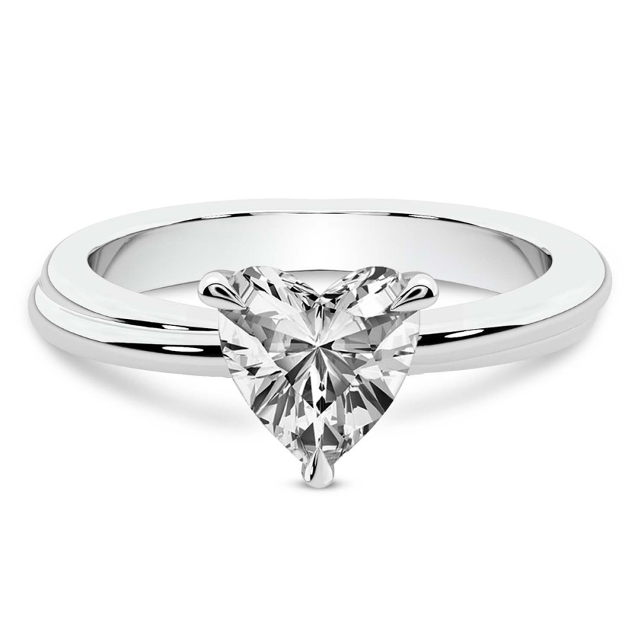 Juniper Crossover Solitaire Lab Diamond Ring front view