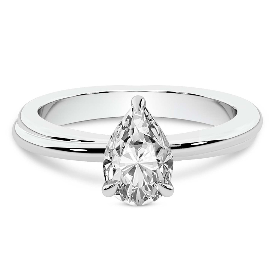 Juniper Crossover Solitaire Lab Diamond Ring front view
