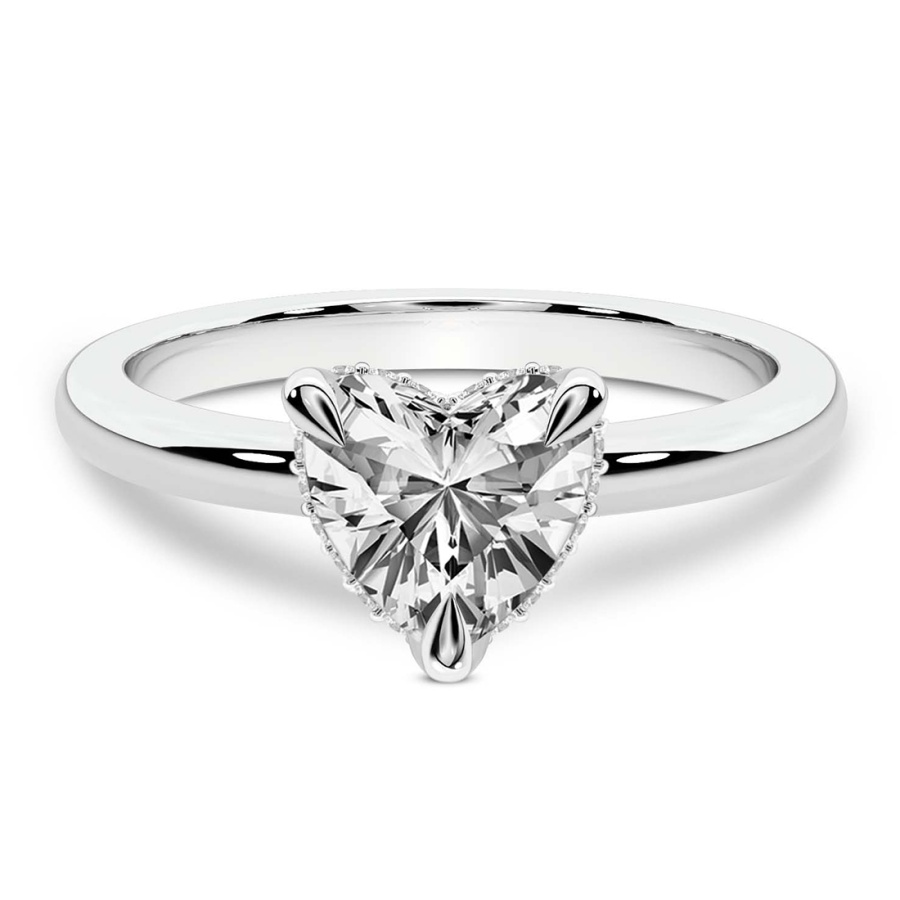 Mildred Hidden Halo Solitaire Lab Diamond Ring
