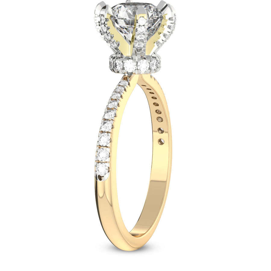 Mereia Secret Halo Diamond Ring top view