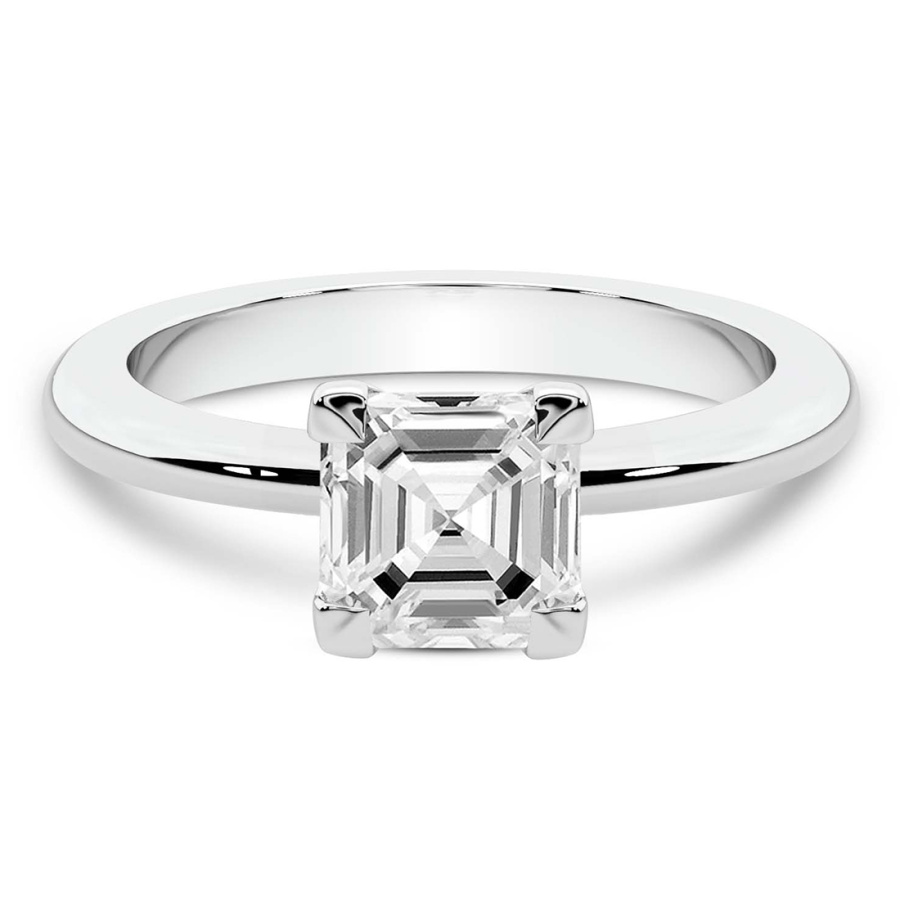 Cordelia Knife Edge Solitaire Lab Diamond Ring front view