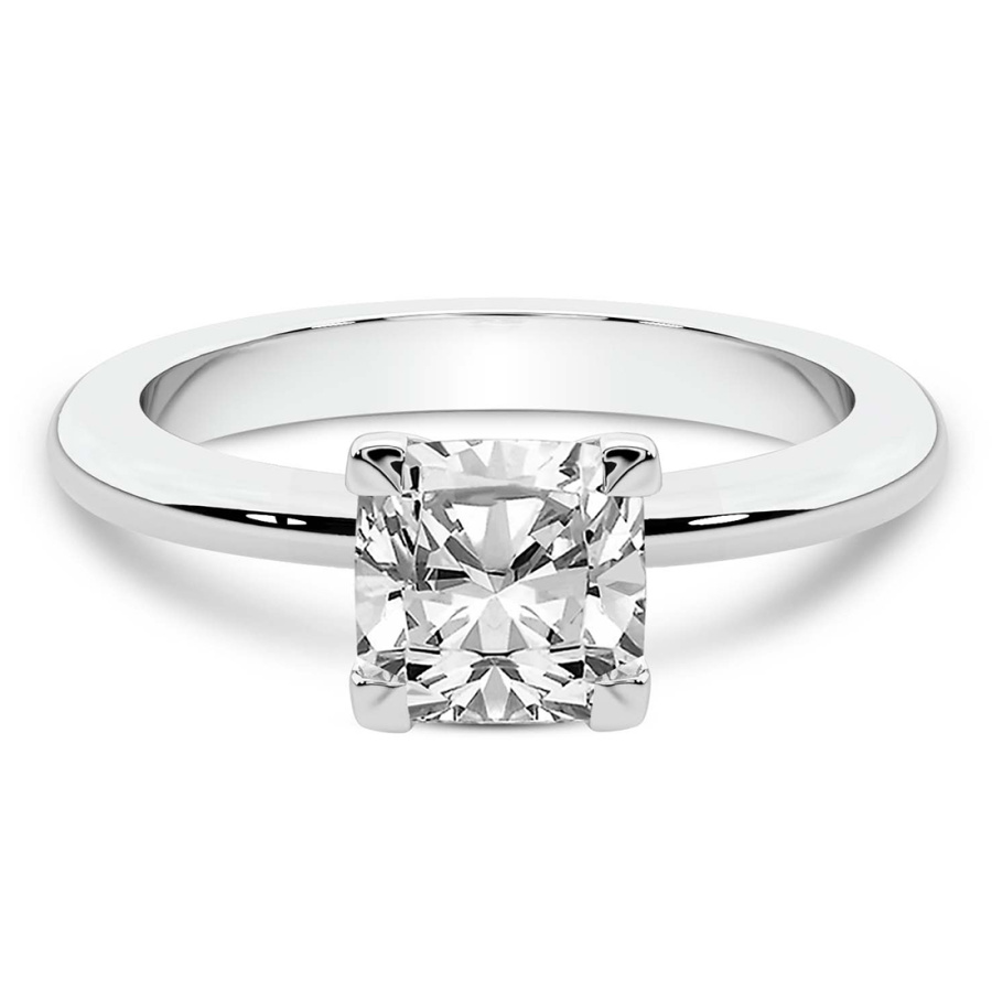 Cordelia Knife Edge Solitaire Lab Diamond Ring front view