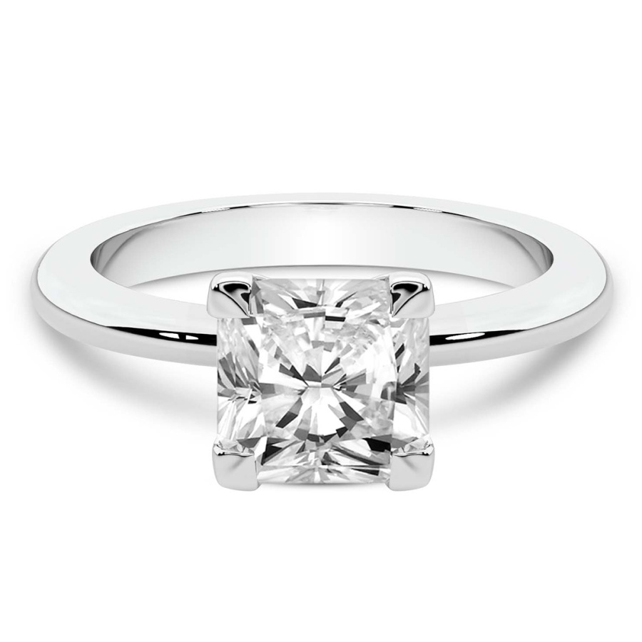 Cordelia Knife Edge Solitaire Lab Diamond Ring front view