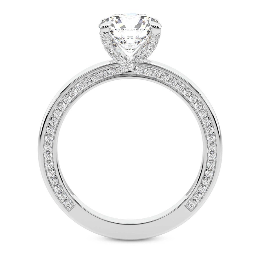1.37 ct. oval Edith Solitaire Ring in 10kt white gold side right image one