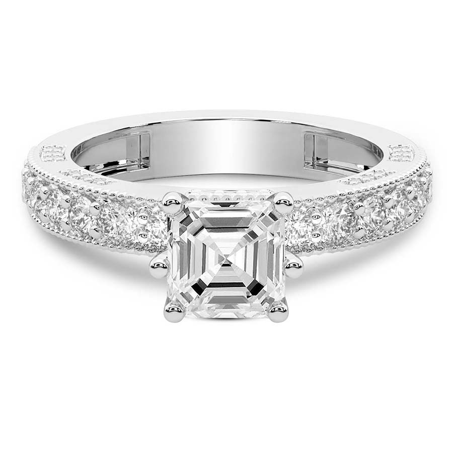Regalia Milgrain Lab Diamond Ring front view