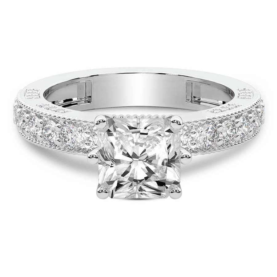 Regalia Milgrain Lab Diamond Ring front view