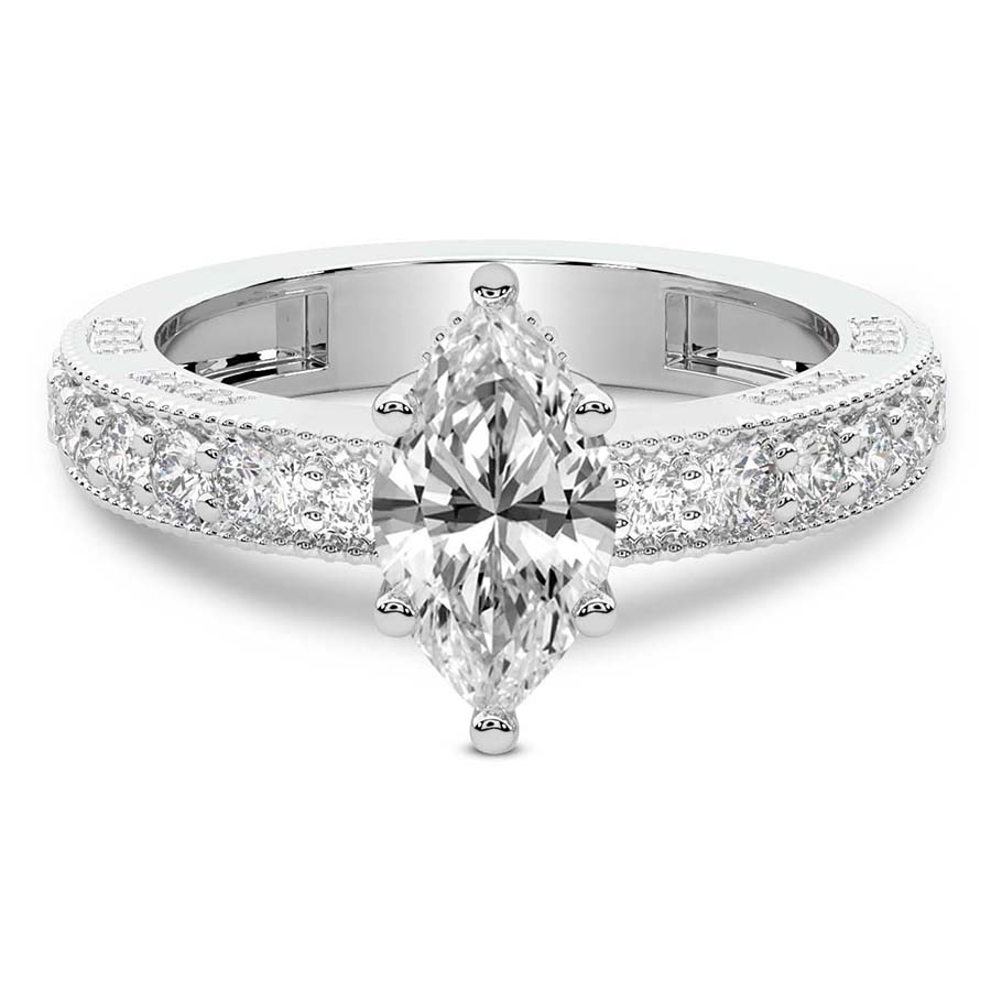 Regalia Milgrain Lab Diamond Ring front view