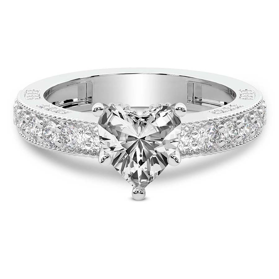 Regalia Milgrain Lab Diamond Ring front view