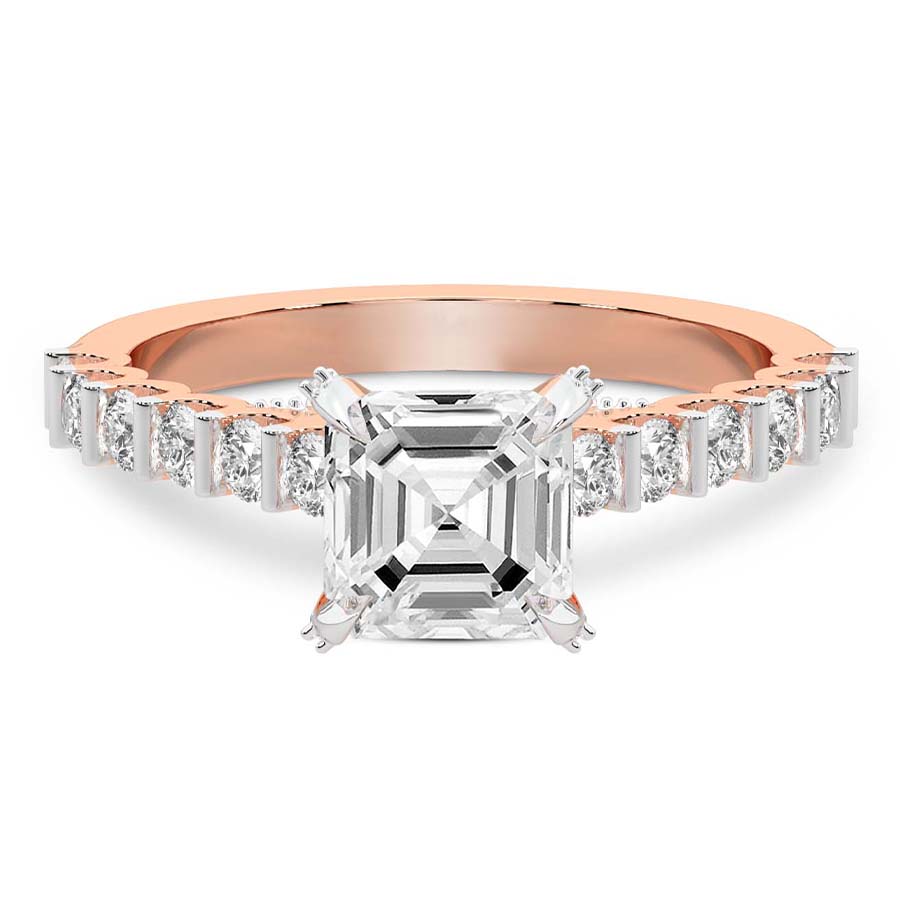 Austria Cathedral Lab Diamond Ring front view