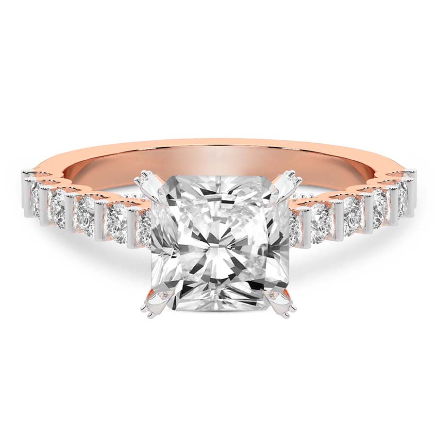 Austria Cathedral Lab Diamond Ring front view