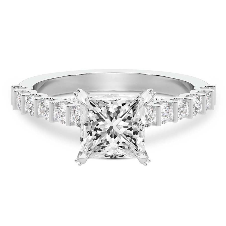 Austria Cathedral Lab Diamond Ring front view