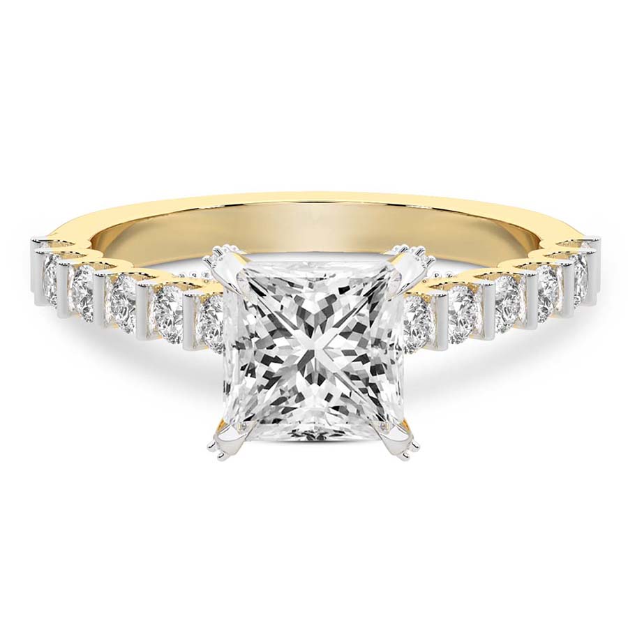 Austria Cathedral Lab Diamond Ring front view