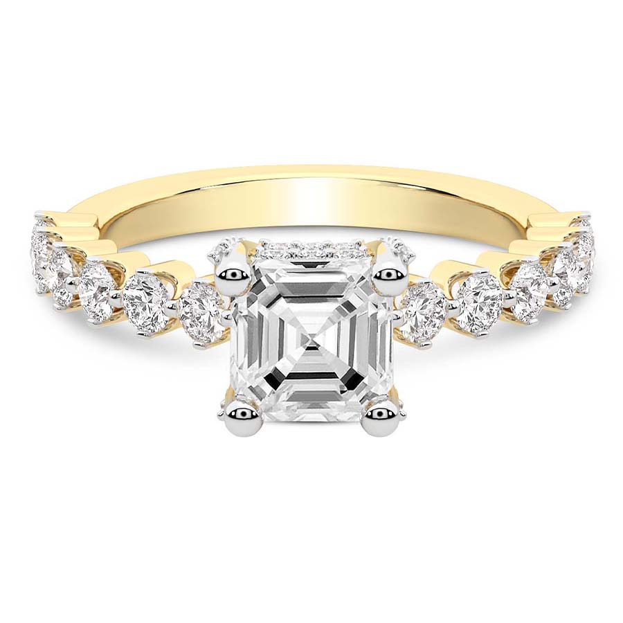 Caitronia Floating Side Stones Lab Diamond Ring front view