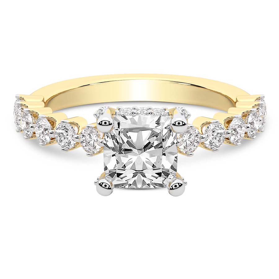 Caitronia Floating Side Stones Lab Diamond Ring front view