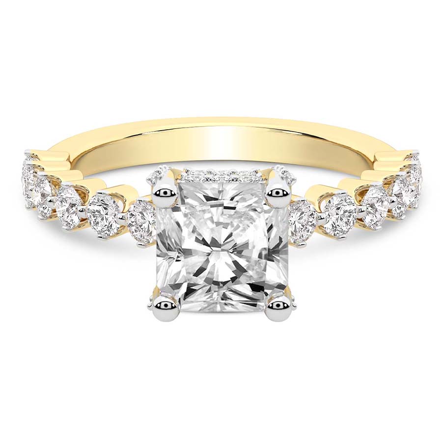 Caitronia Floating Side Stones Lab Diamond Ring front view