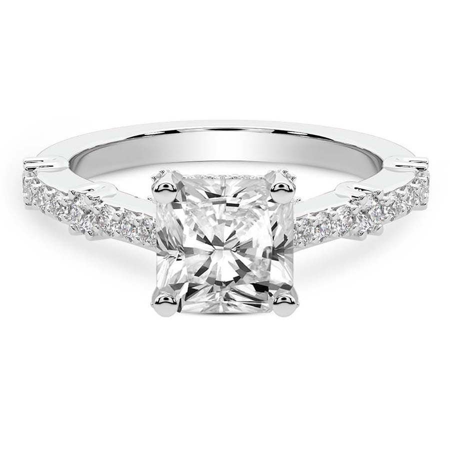 Odyssey Hidden Halo Lab Diamond Ring front view