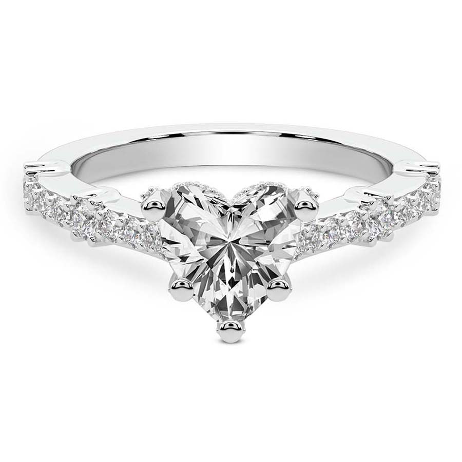 Odyssey Hidden Halo Lab Diamond Ring front view