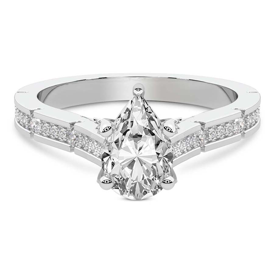 Delphie Channel Set Lab Diamond Ring front view