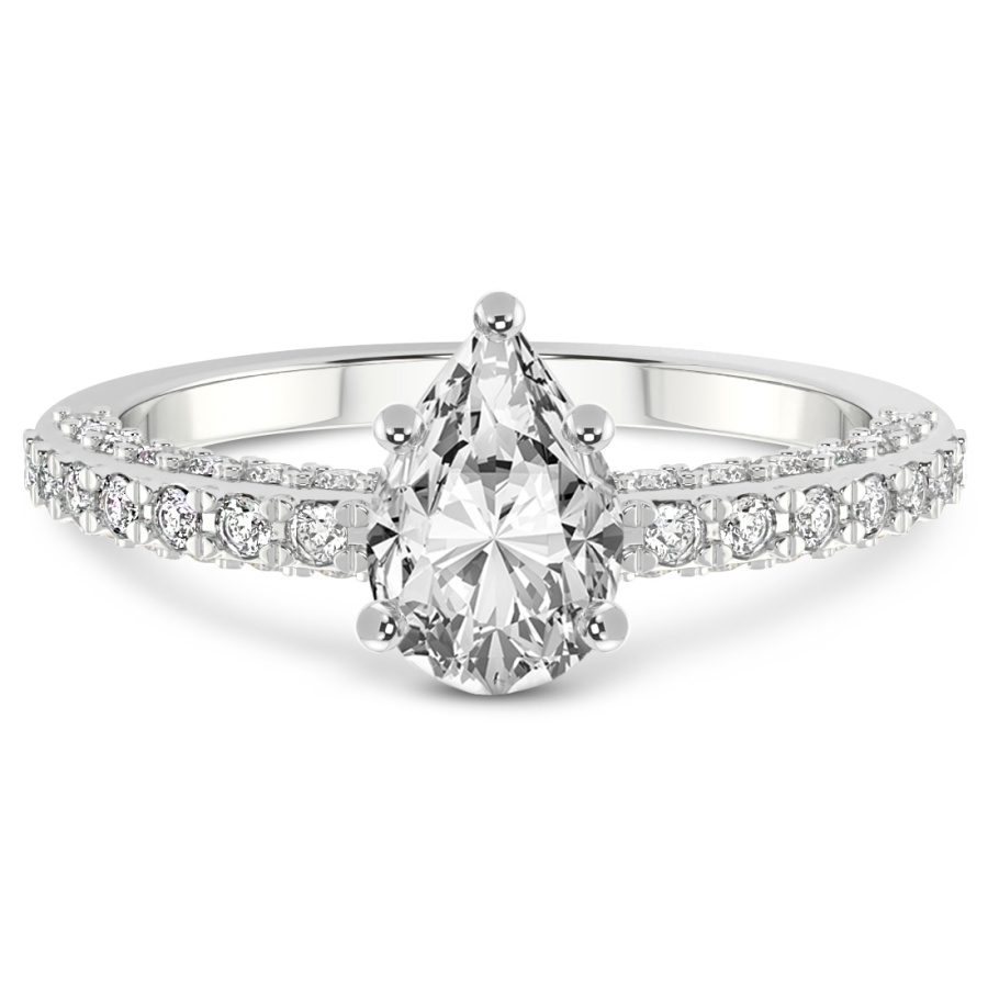 Adele Secret Double Halo Lab Diamond Ring front view