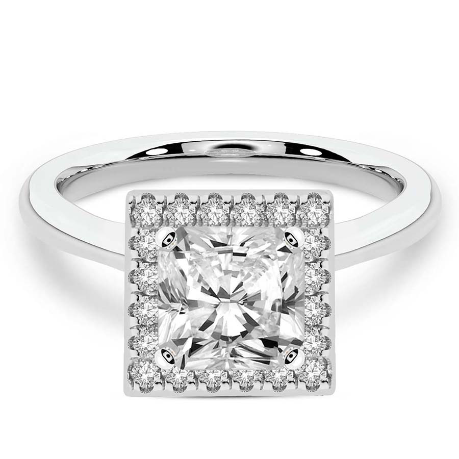Harriet Halo Lab Diamond Ring front view