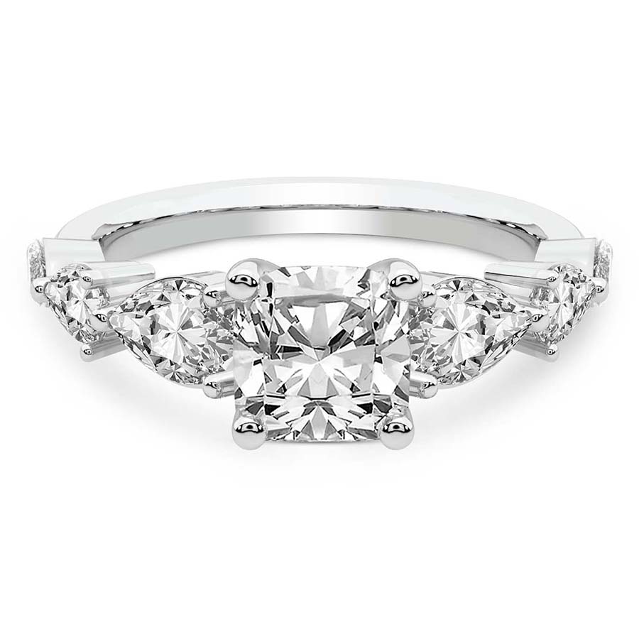 Frances Side Stone Lab Diamond Ring front view