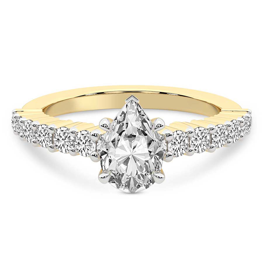 2.96 ct. pear Lottie Ring in 10kt yellow gold front image