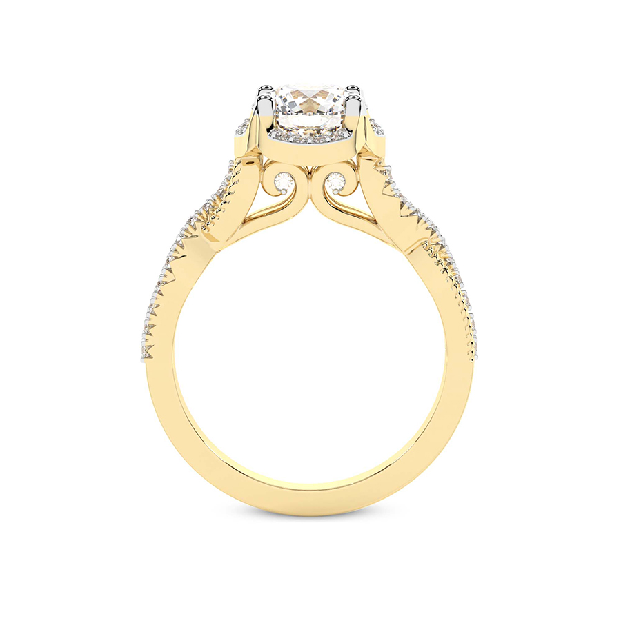 1.37 ct. oval Astoré Channel Glided Ring in 14kt yellow gold side right image one