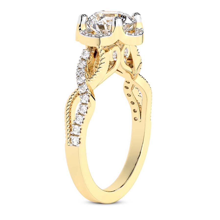 1.37 ct. oval Astoré Channel Glided Ring in 14kt yellow gold standing product image one