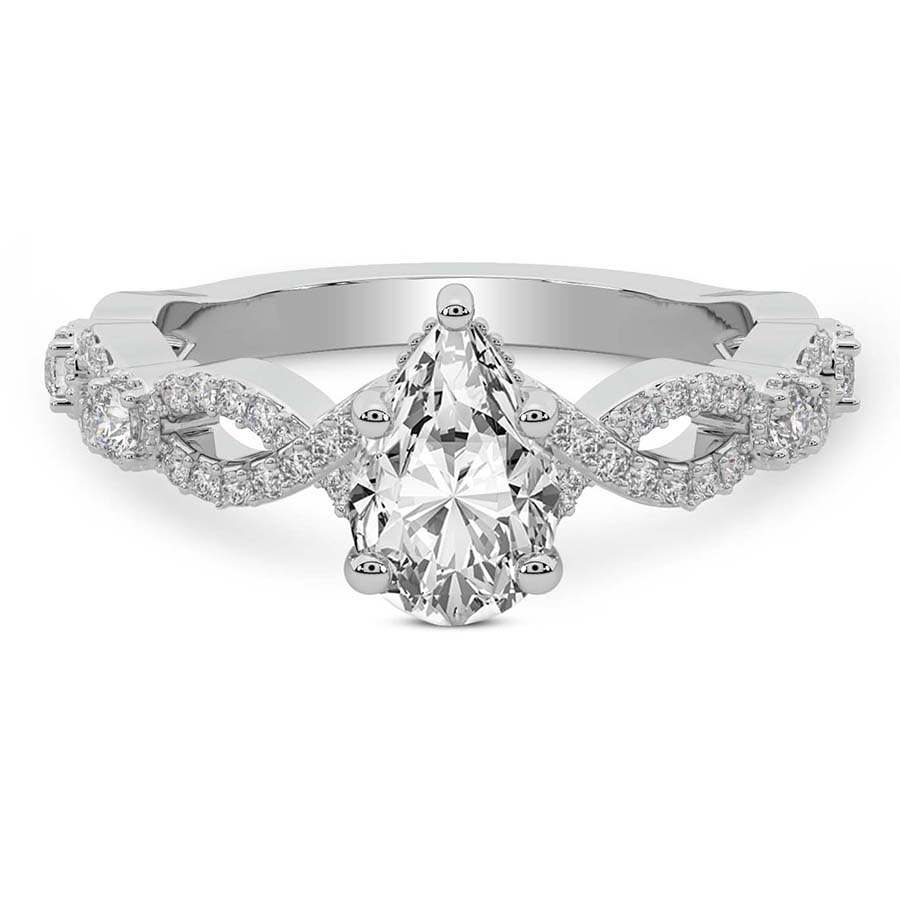 Aristea Elite Milgrain Lab Diamond Ring front view