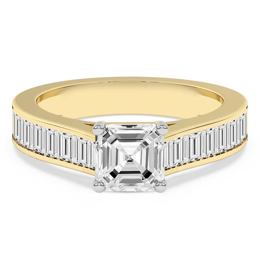 Irene Side Stone Lab Diamond Ring front view