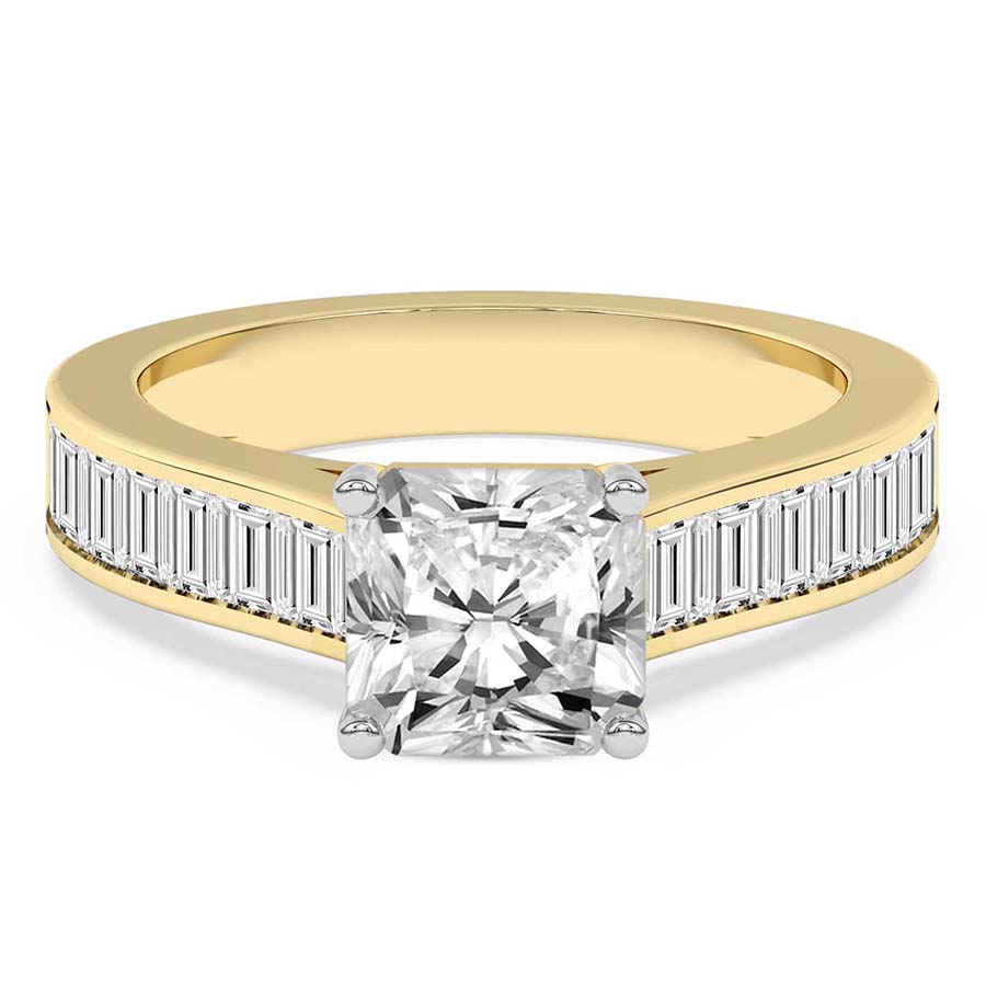 Irene Side Stone Lab Diamond Ring front view