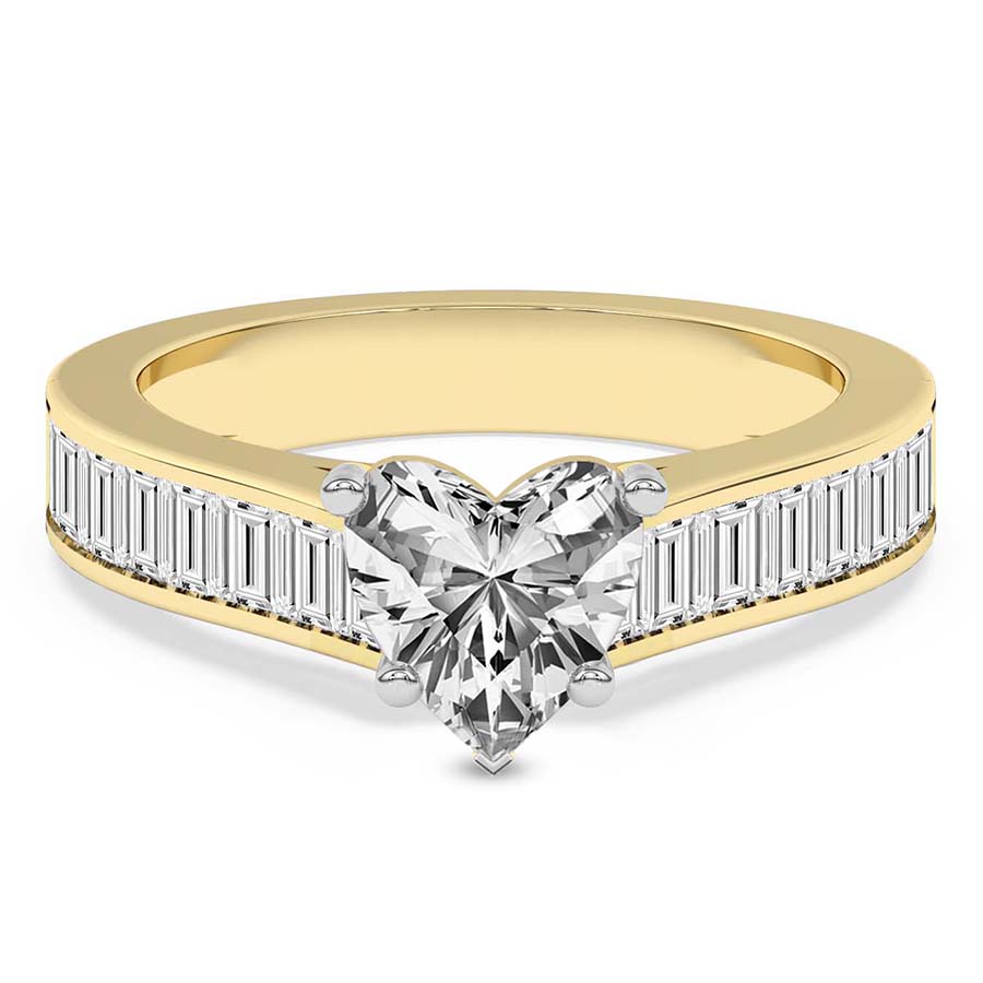 Irene Side Stone Lab Diamond Ring front view