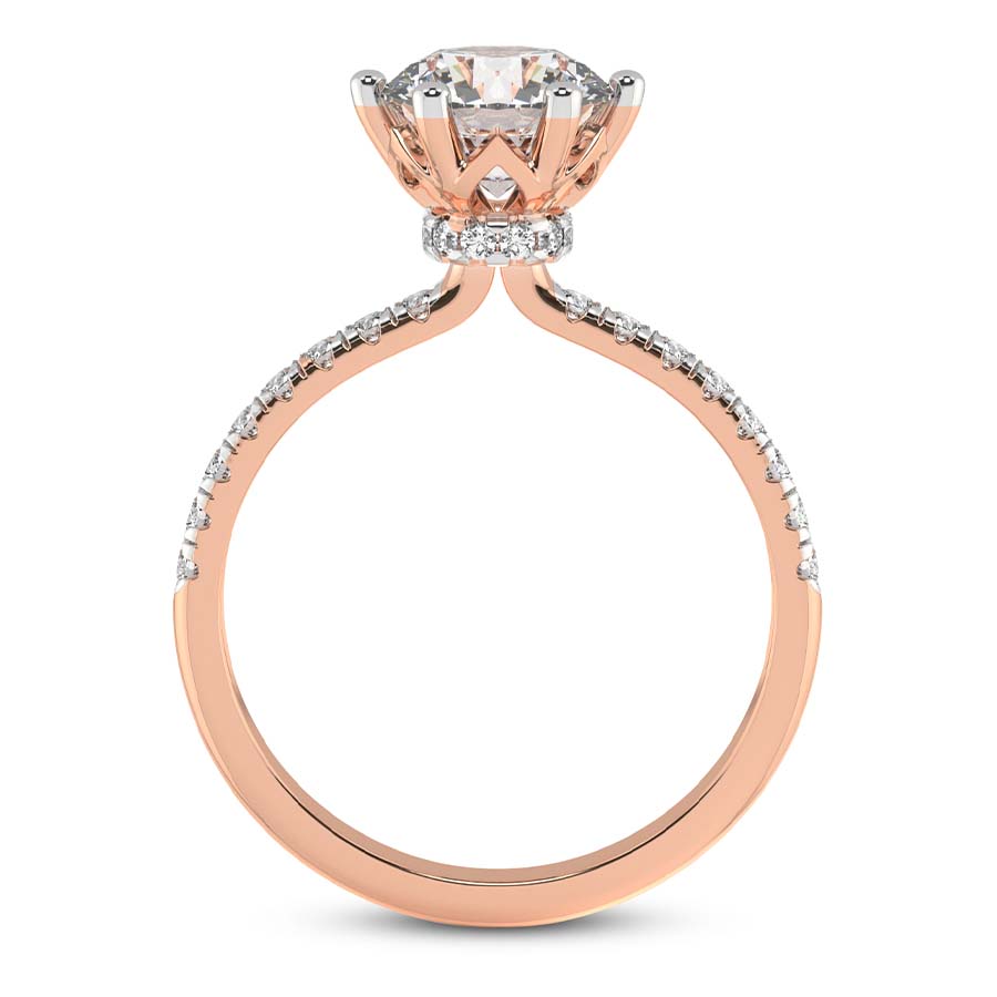 Olivia Secret Halo Diamond Ring Side View