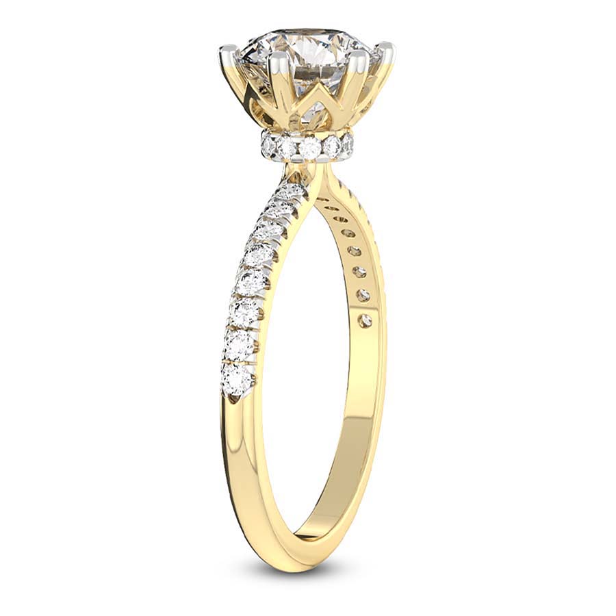 Olivia Secret Halo Diamond Ring Side Left View